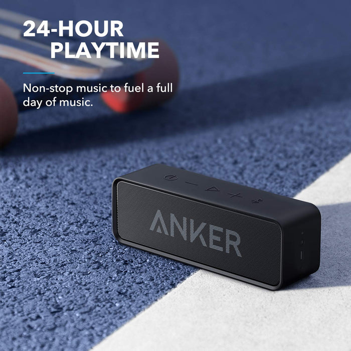 Anker Soundcore 2 Portable Wireless Bluetooth Speaker Better Bass 24-Hour  Playtime 66ft Bluetooth Range IPX7 Water Resistance