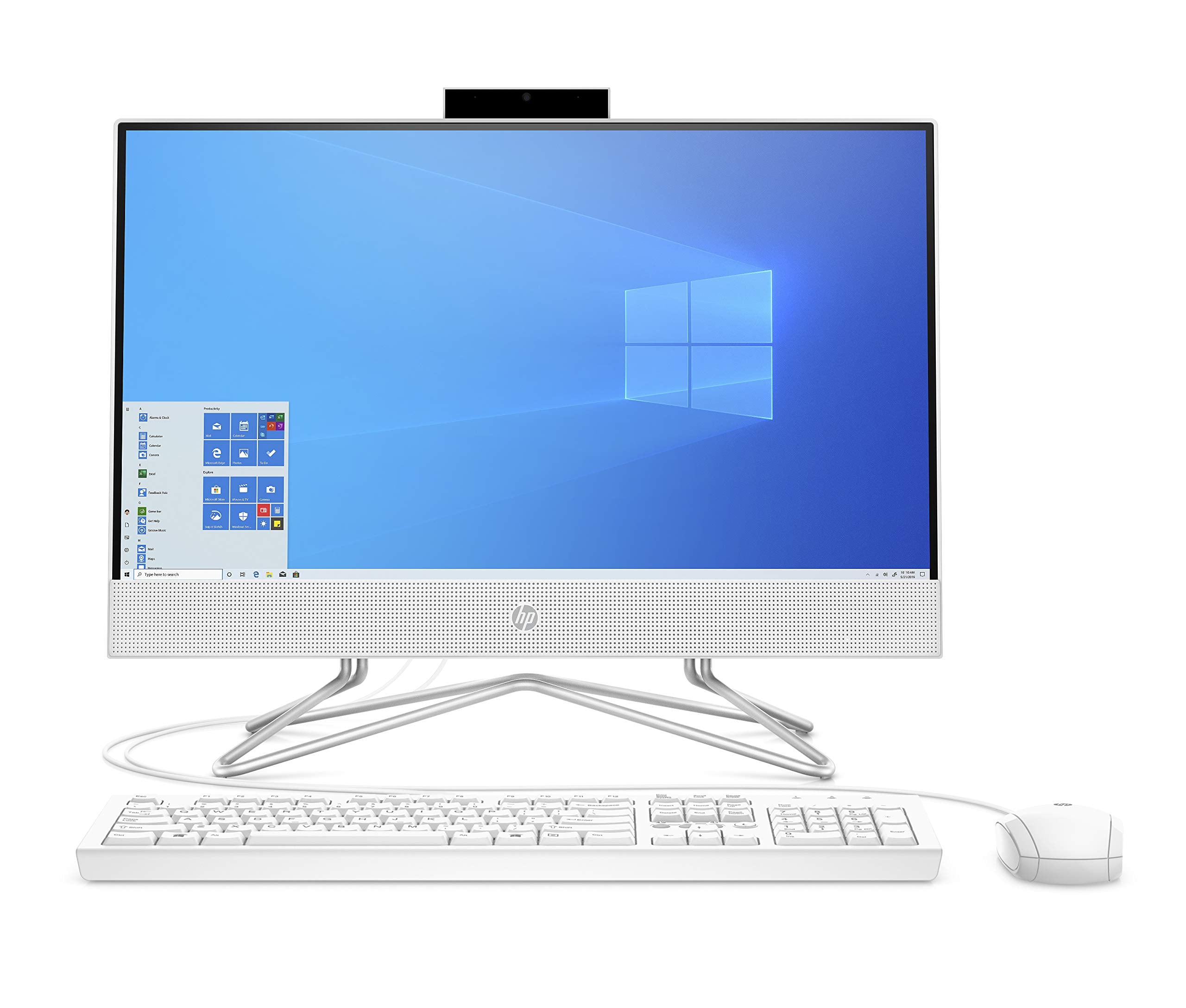 Hp All-In-One 22-Df1004Ne Bundle Pc, 21.5"Fhd, 11Th Gen. Intel® Core™ I3 Processor, 4GB RAM, 256GB Ssd, Intel® Uhd Graphics, Windows 10,White - 3B4Y5Ea