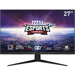 MSI G2722 27 Inch FHD Gaming Monitor - 1920 x 1080 IPS Panel, 170 Hz / 1ms, 101.91% sRGB Colour Gamut/FreeSync Premium- DP 1.2a, HDMI1.4b CEC