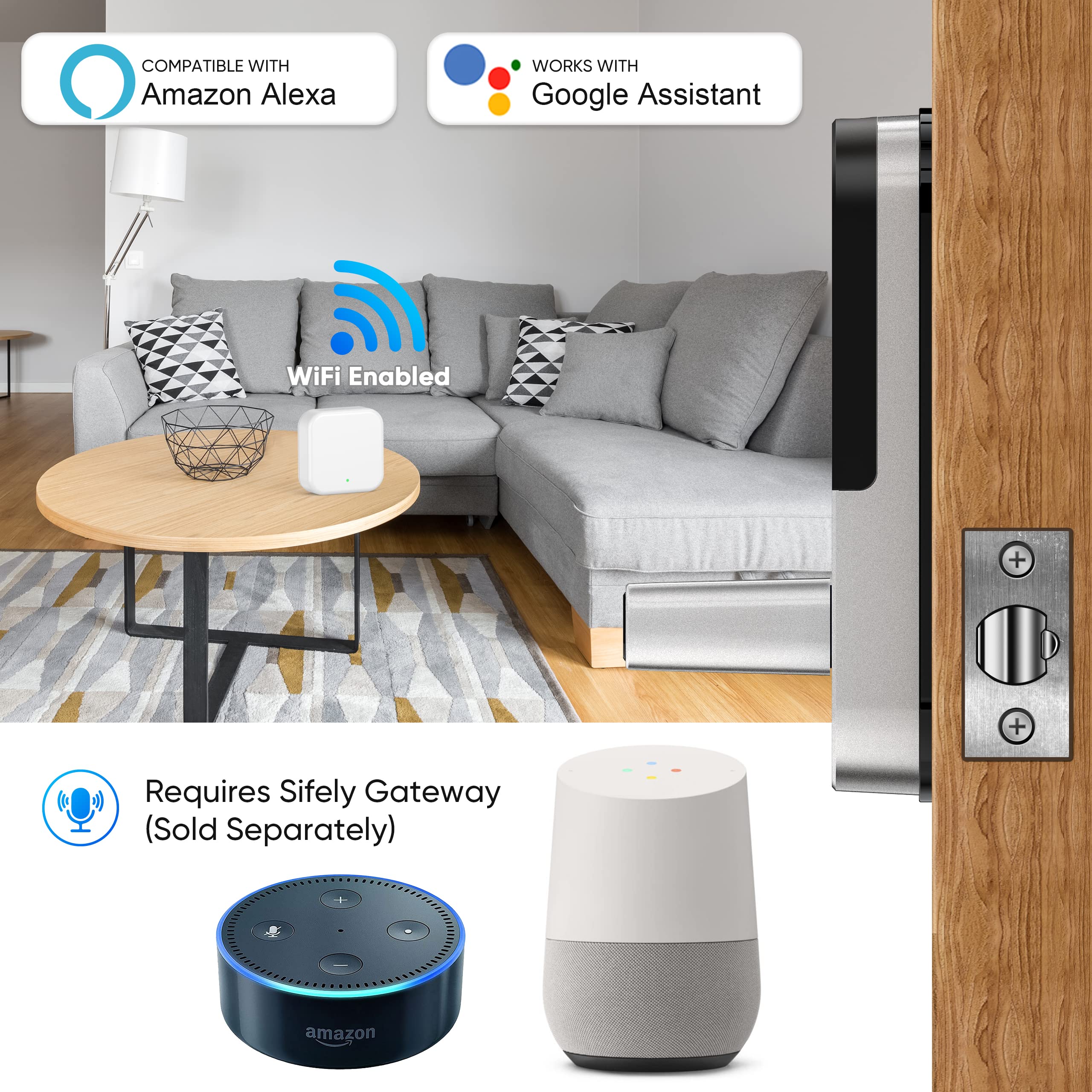 Sifely Keyless Entry Door Lock, Keypad Door Lock, Keyless Door Lock, Fingerprint Door Lock, Biometric Door Lock, Keypad Entry Door Lock, Passcode Code Door Lock, Digital Smart Door Lock (Smart Lock)