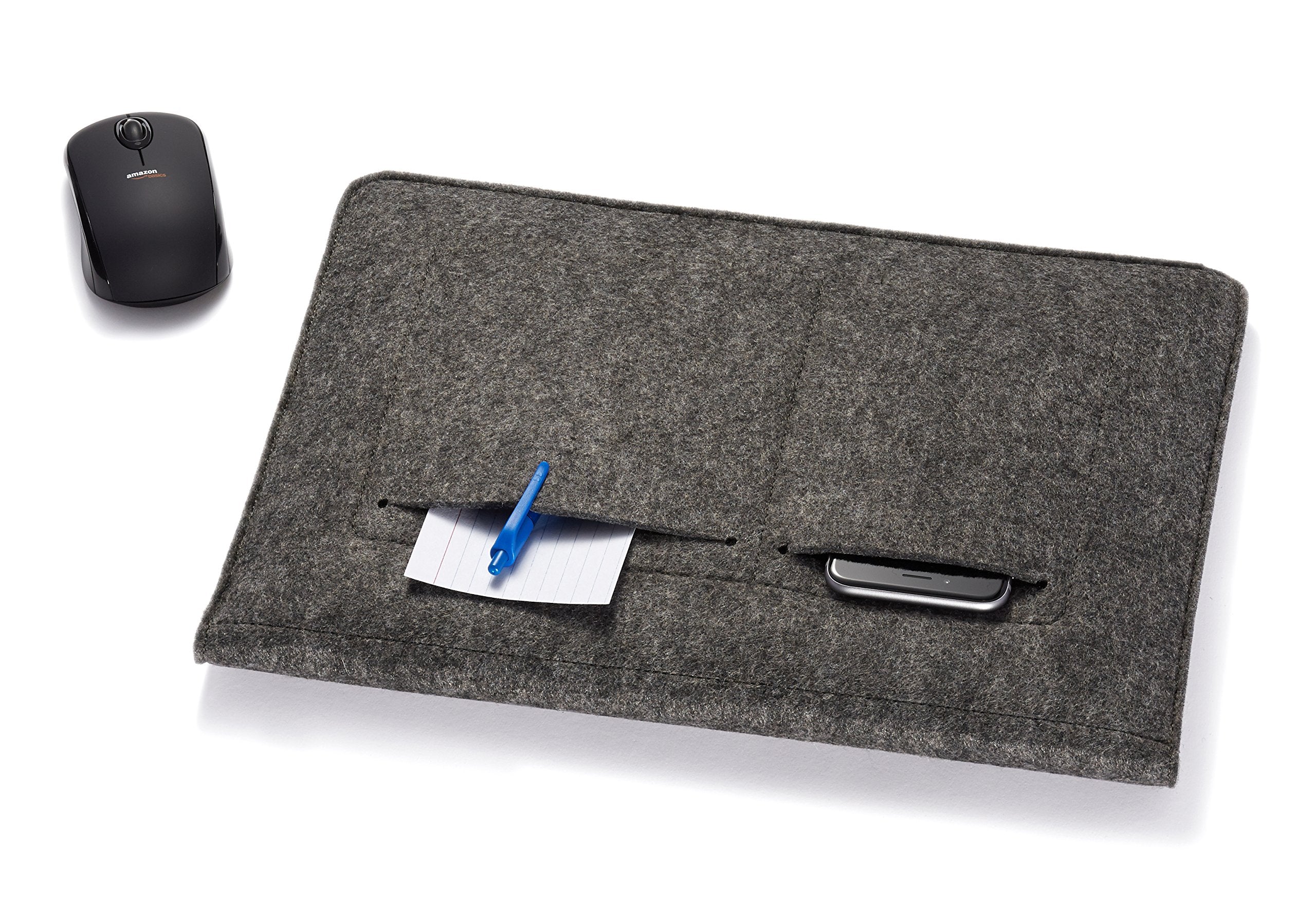 Amazon Basics 13 inch felt macbook laptop sleeve case - charcoal